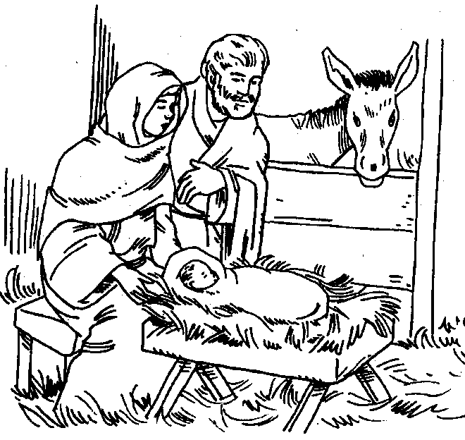 nativity coloring pages mien