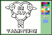 Online valentine coloring
